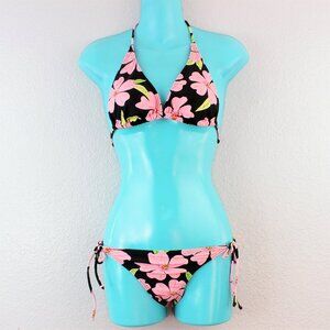 Womens 2 Piece IT SU Bikini Swimwear Set Pink Black Multicolor Size S